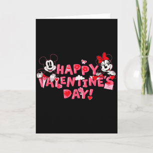 Disney Mickey Mouse And Minnie Mouse Happy Valenti Card