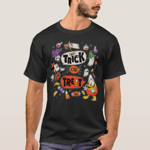 Disney Mickey Mouse Donald Duck Trick or Treat Hal T-Shirt