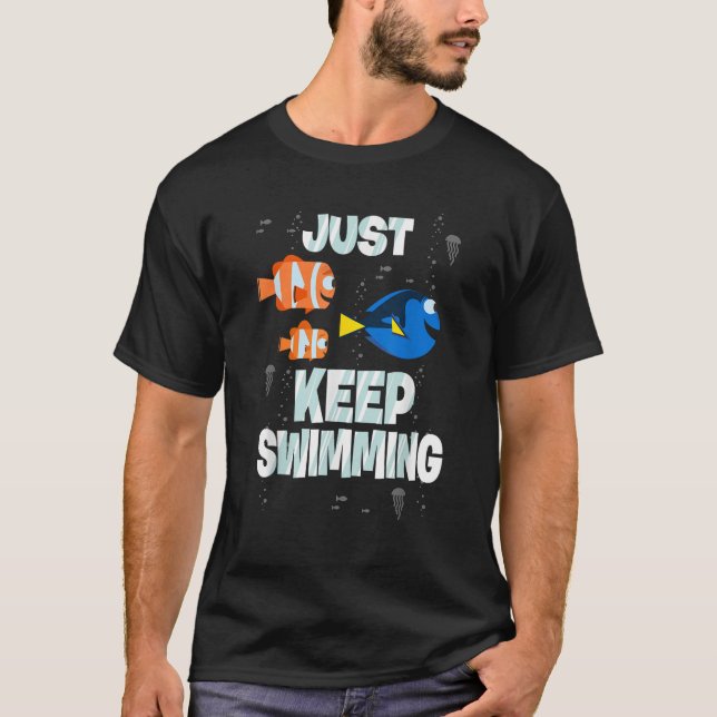Disney Pixar Finding Dory Just Keep Swimming Clown T-Shirt (Front)