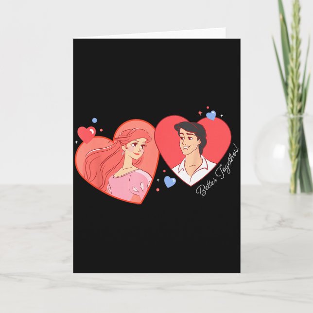 Disney Princess Ariel &amp; Eric Valentine’s Day B Card (Front)