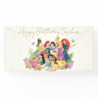 Disney Princess Gold Floral Birthday