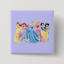 Disney Princess | Holding Dresses Out 15 Cm Square Badge