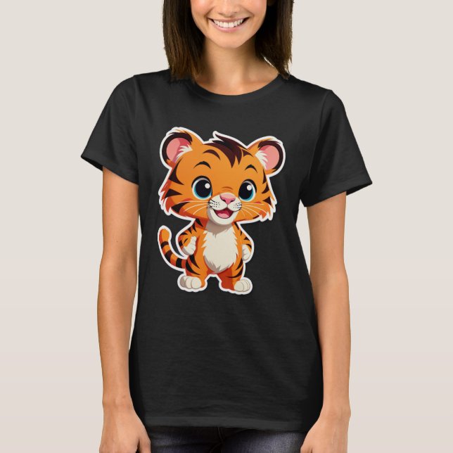 Disney-Style Cute Tiger T-Shirt (Front)