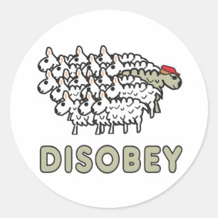 Disobey Classic Round Sticker