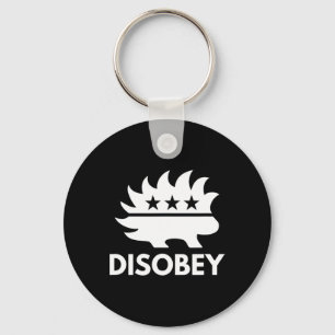 Disobey Libertarian Porcupine Resist Tyranny Gift  Key Ring