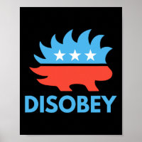 Disobey Libertarian Porcupine Resist Tyranny Gift