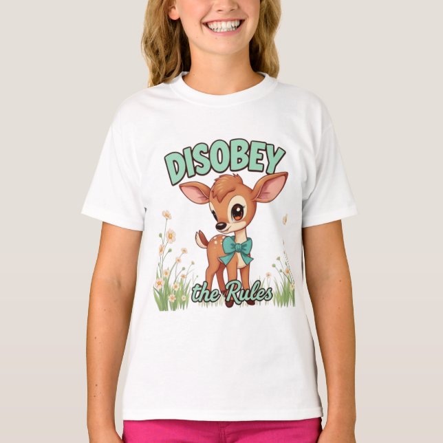 Disobey the Rules Edgy Design Tshirt (Front)