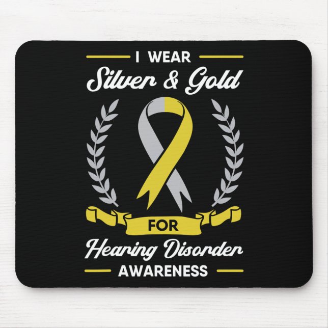 Disorder Awareness Deaf Aid Implant Asl  Mouse Pad (Front)