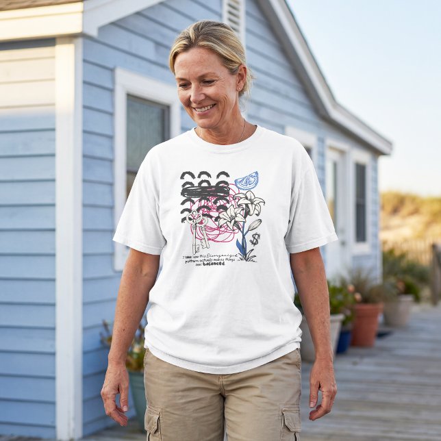 Disorganised Balance – Eclectic Botanical Collage T-Shirt (Creator Uploaded)