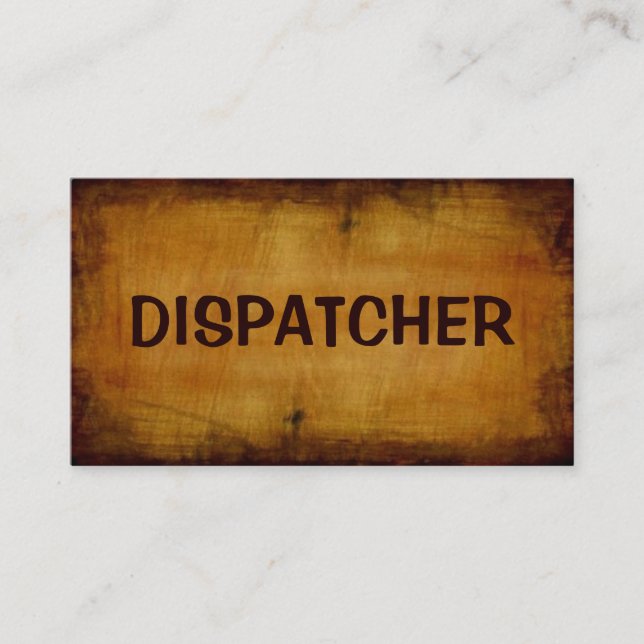 Dispatcher Antique Business Card (Front)