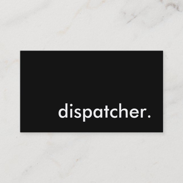 dispatcher. business card (Front)