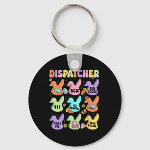 Dispatcher Easter Cute Bunny Coquette Cowgirl East Key Ring