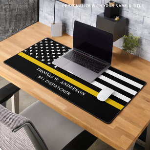 Dispatcher Personalised Thin Gold Line  Desk Mat