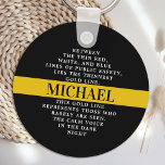 Dispatcher Poem Personalized Thin Gold Line  Key Ring<br><div class="desc">Personalized Thin Gold Line Keychain for 911 dispatchers and police dispatchers. Personalize this dispatcher keychain with name. This personalized dispatcher gift is perfect for police dispatcher appreciation, 911 dispatcher thank you gifts, and dispatcher retirement gifts or party favors. Order these dispatchers gifts bulk for the police department or fire station....</div>