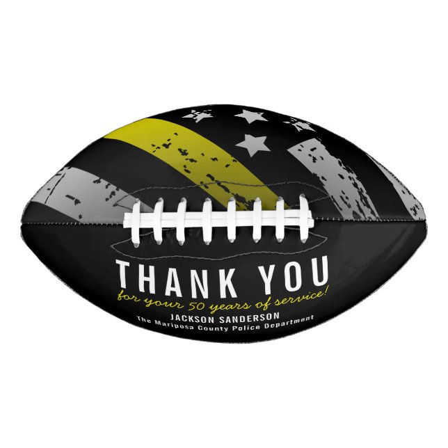 Dispatcher Retirement Anniversary Yellow Line Flag Football (Front)