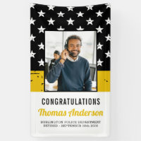 Dispatcher Retirement Custom Photo Thin Gold Line