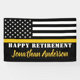 Dispatcher Thin Gold Line Personalised Retirement  Banner