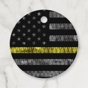 Dispatcher Thin Yellow Line Flag Favour Tags