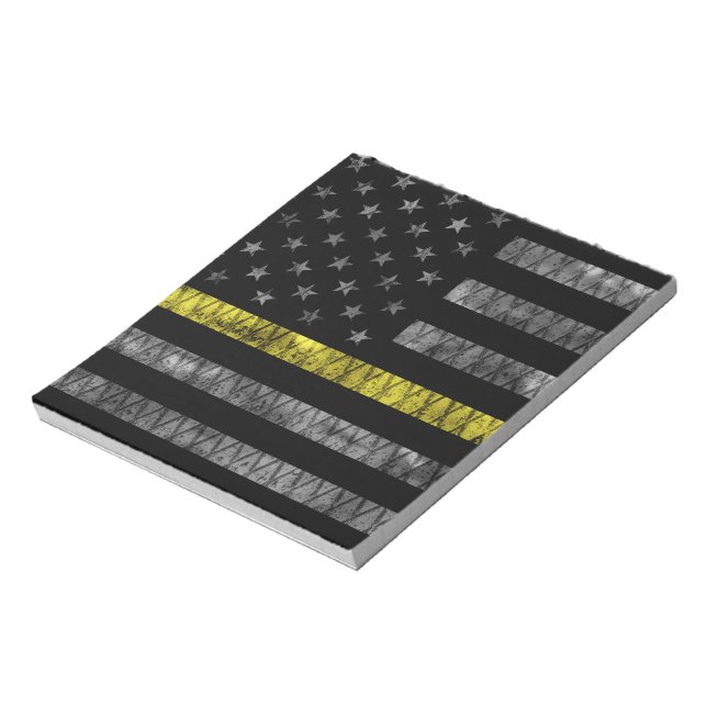 Dispatcher Thin Yellow Line Flag Notepad (Rotated)