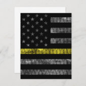 Dispatcher Thin Yellow Line Flag Thank You Card (Front/Back)