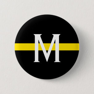 Dispatcher Thin Yellow Line Monogram 6 Cm Round Badge
