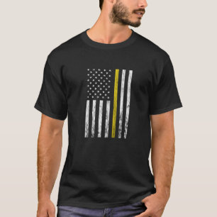 Dispatcher Vintage America Thin Yellow Line 911 Op T-Shirt