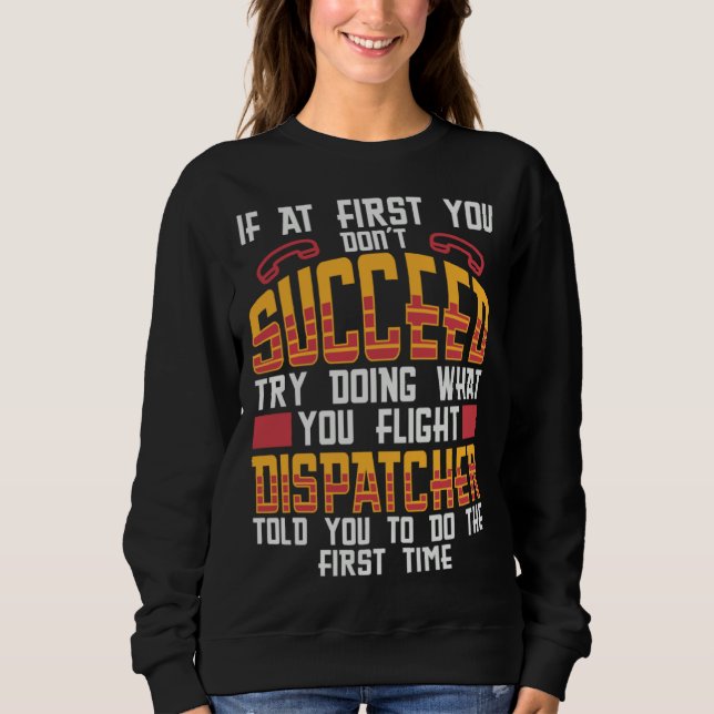Dispatcher Yellow  Thin Gold Line Flight Dispatche Sweatshirt (Front)