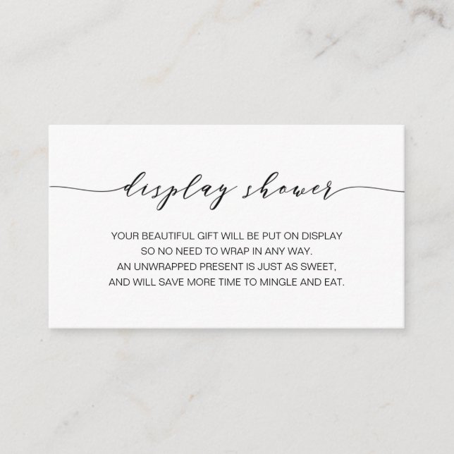 Display Shower Baby insert card (Front)