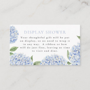 Display Shower, Blue Hydrangea Enclosure Card
