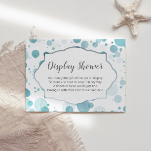 Display Shower Blue White Confetti Baby Boy Enclosure Card