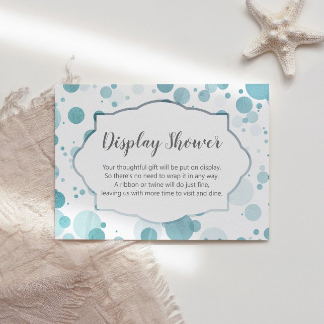 Display Shower Blue White Confetti Baby Boy Enclosure Card (Creator Uploaded)