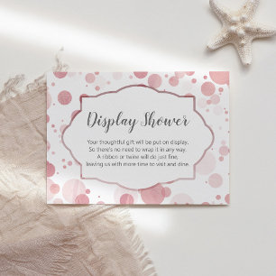 Display Shower Blush Pink White Confetti Enclosure Card
