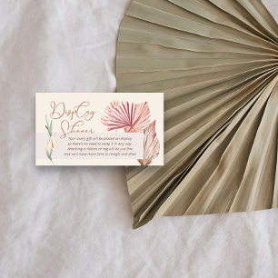 Display Shower Boho Palm No Gift Wrap Enclosure Card