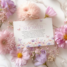 Display Shower Card Wildflower Bridal Shower