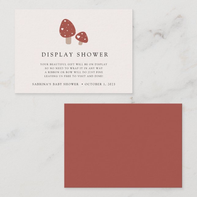 Display Shower Enclosure | Fall Mushrooms Card (Front/Back)