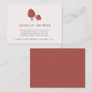 Display Shower Enclosure   Fall Mushrooms Card