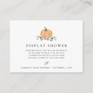 Display Shower Enclosure Fall Watercolor Pumpkin