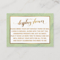 Display Shower Heart Gold Script Gift Tag, Mint