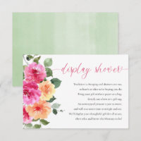 Display shower hot pink orange bright floral peony