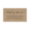 Display Shower Insert for Invitation  Rustic Kraft