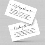 Display Shower Insert for Invitation - Simple<br><div class="desc">A wonderfully simple baby shower invitation insert,  requesting people not wrap their gifts.</div>