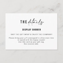 Display Shower Insert & Gift Tag | Medium 