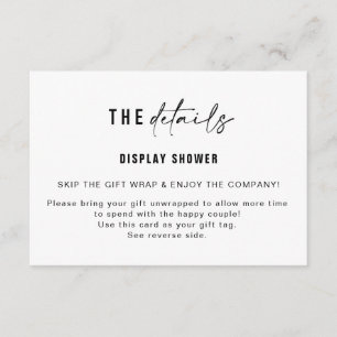 Display Shower Insert & Gift Tag   Medium 