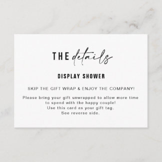 Display Shower Insert & Gift Tag | Medium