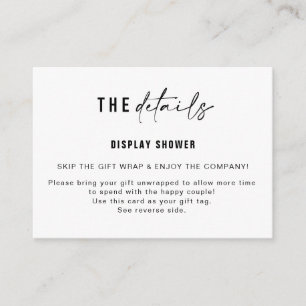 Display Shower Insert & Gift Tag   Small