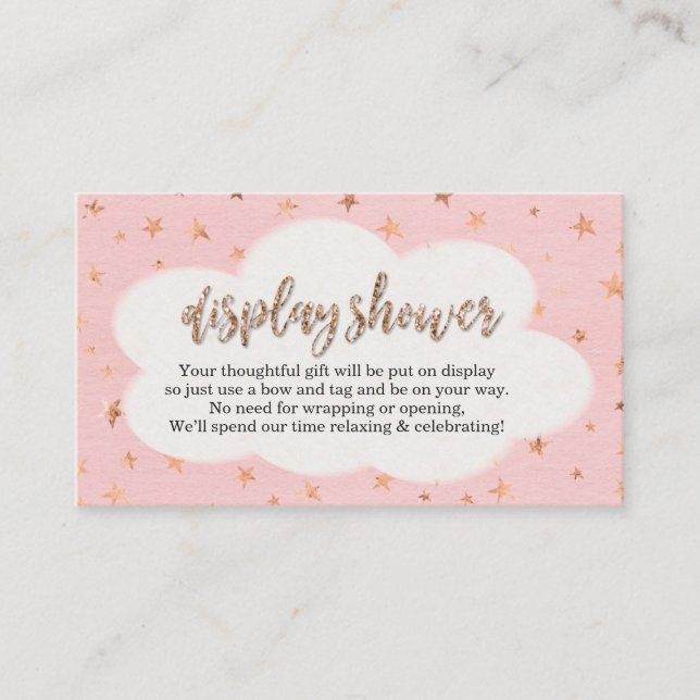 Display Shower Insert  Girl Baby Shower Invitation (Front)
