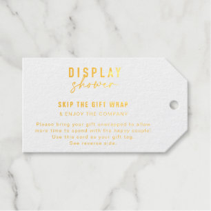 Display Shower Inserts & Gift Tags with Foil