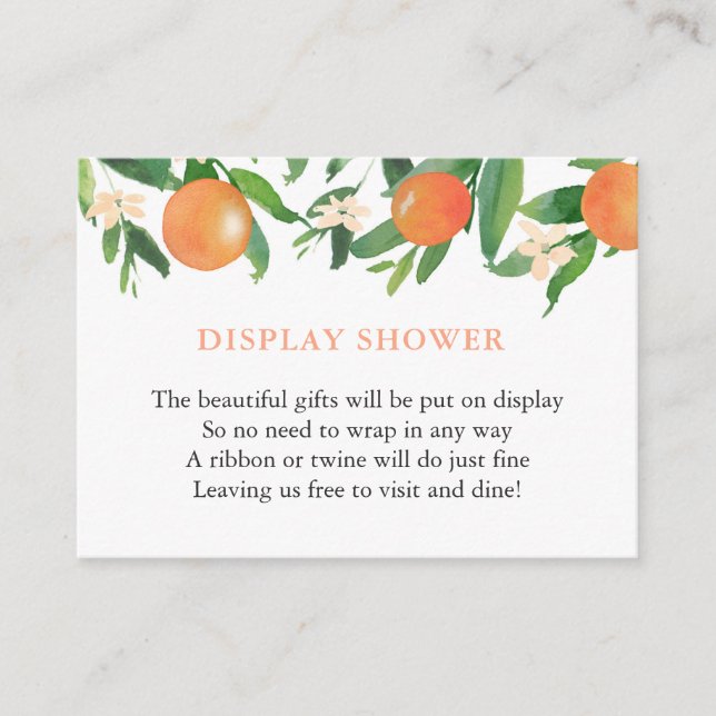 Display Shower Request Matching Invitation (Front)