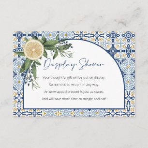 Display Shower, Unwrapped Citrus Italian Theme   E Enclosure Card