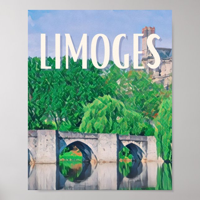 Display Vintage Photo Limoges Poster (Front)